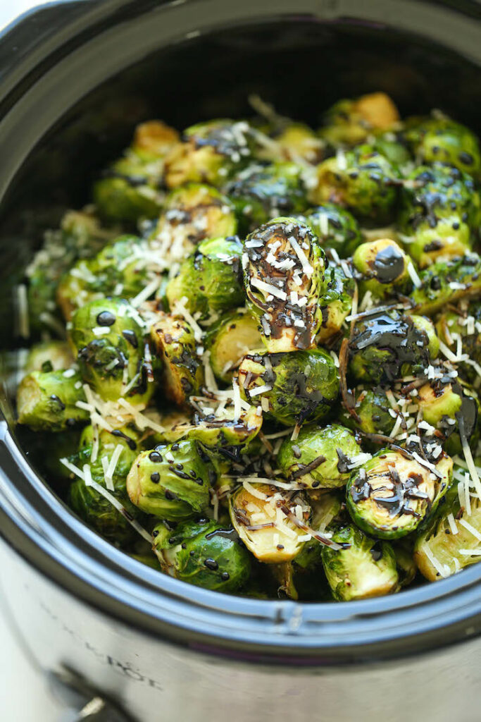 Slow Cooker Balsamic Brussels Sprouts 99easyrecipes