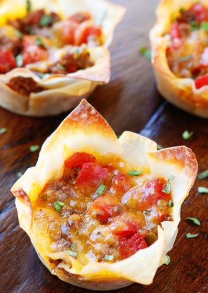 Tangy Turkey Taco Cups – 99easyrecipes