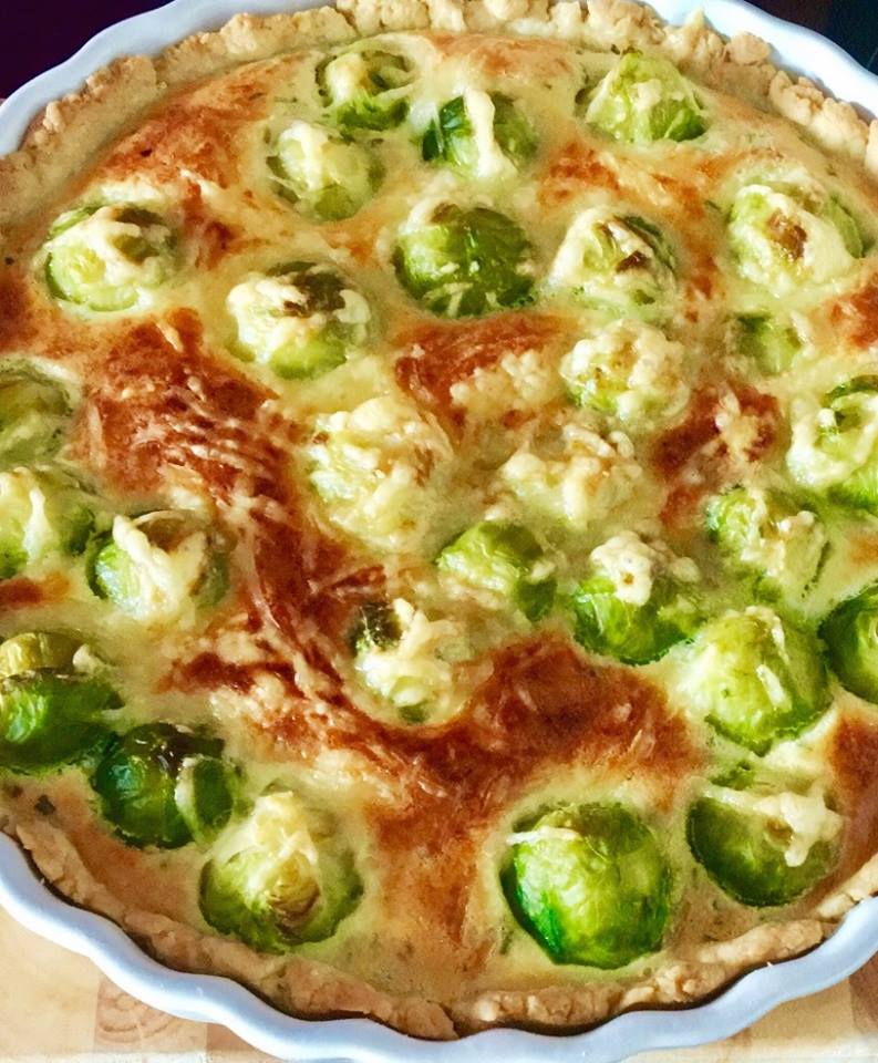 Brussels Sprouts & Gruyere Quiche 99easyrecipes