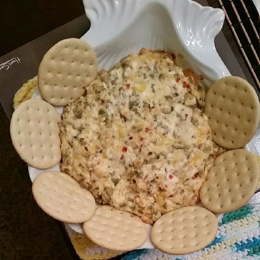 Cheesy Baked Olive Dip 99easyrecipes