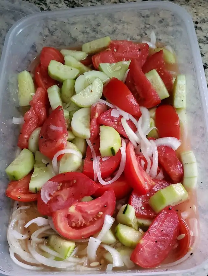 Marinated Cucumbers Onions And Tomatoes Easyrecipes