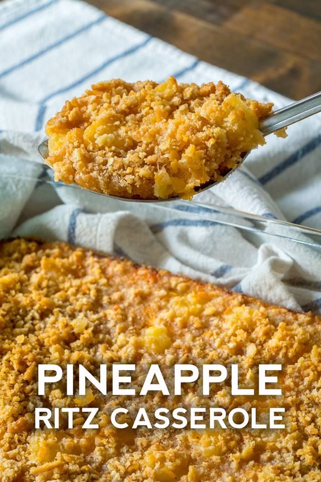 Cheesy Ritz Pineapple Casserole – 99easyrecipes
