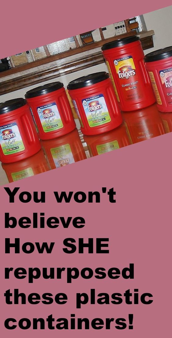 Fabulous Folger s Coffee Plastic Container Upcycle 99easyrecipes