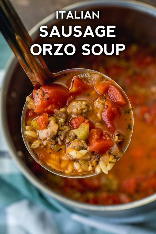 Italian Sausage Tomato Orzo Soup – 99easyrecipes