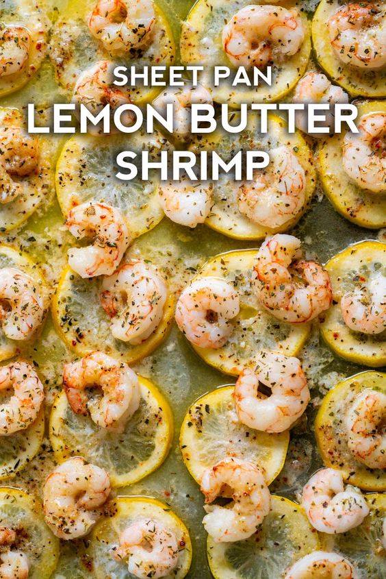 4-Ingredient Sheet Pan Lemon Butter Shrimp – 99easyrecipes