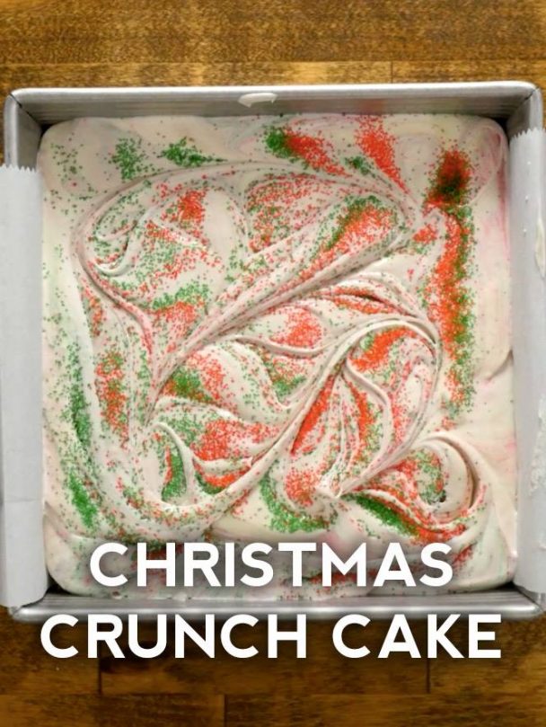 Red And Green Christmas Crunch Cake – 99easyrecipes