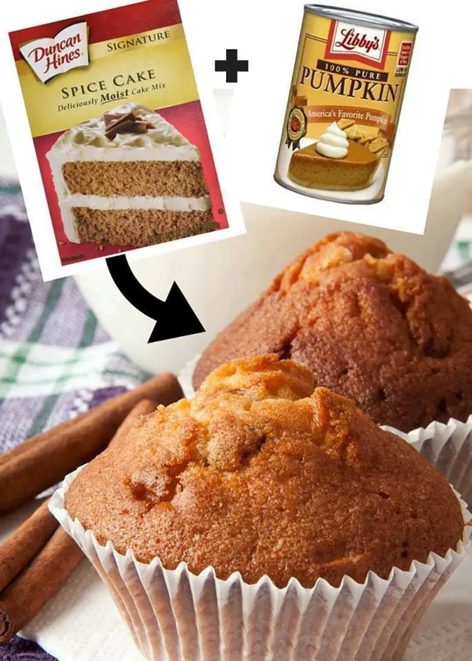 2 Ingredient Pumpkin Muffins 99easyrecipes