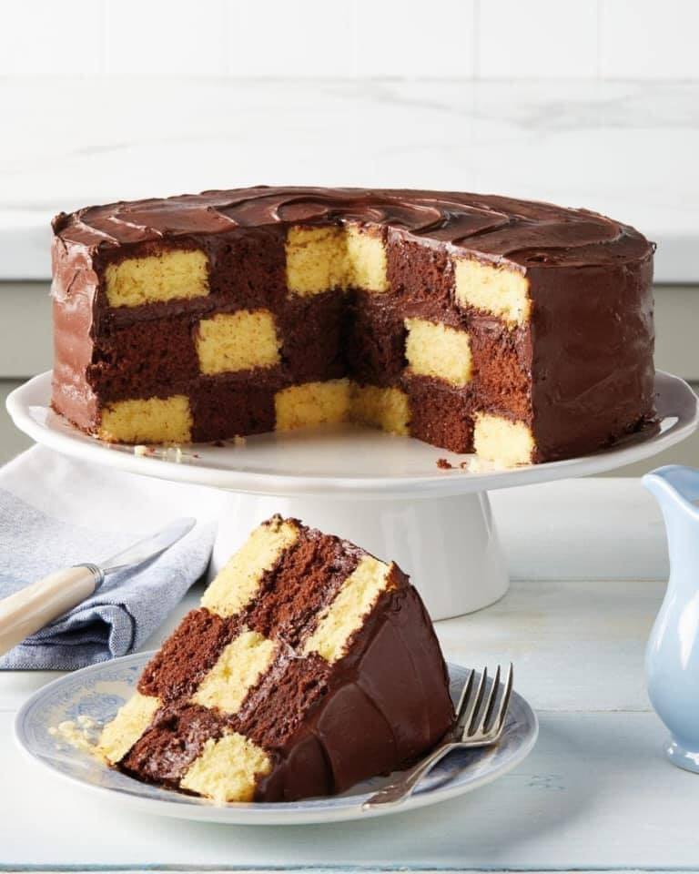 CHECKER BOARD CAKE 99easyrecipes