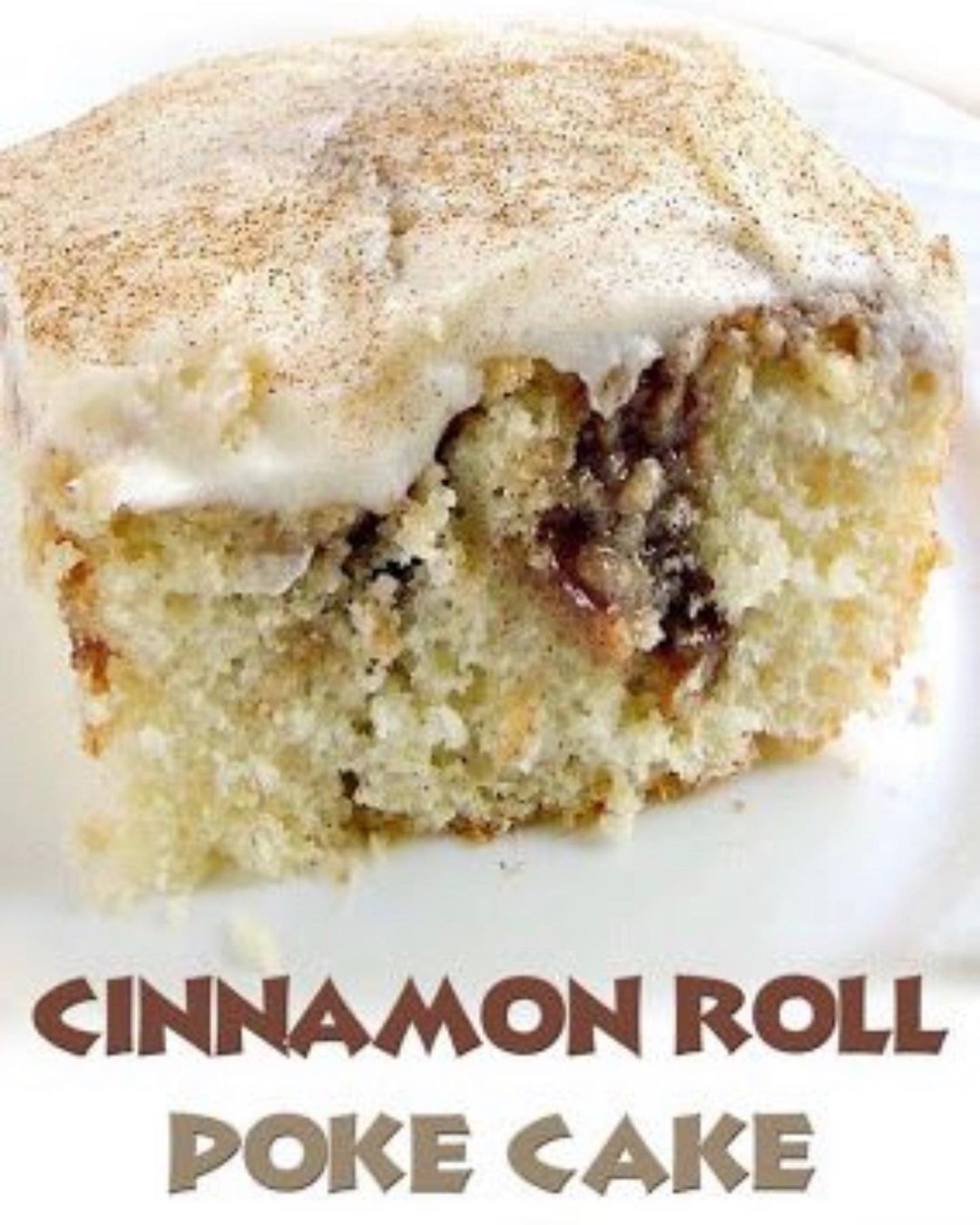 Cinnamon Roll Poke Cake 99easyrecipes 