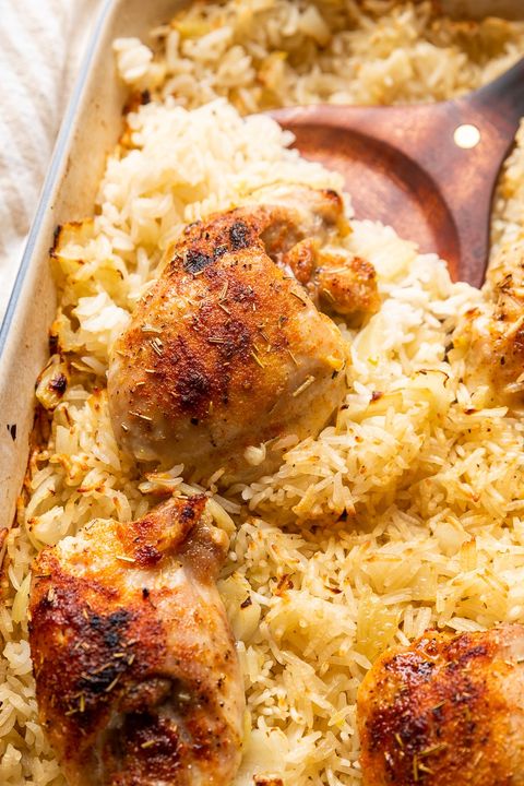 One-Pan Baked Chicken and Rice – 99easyrecipes