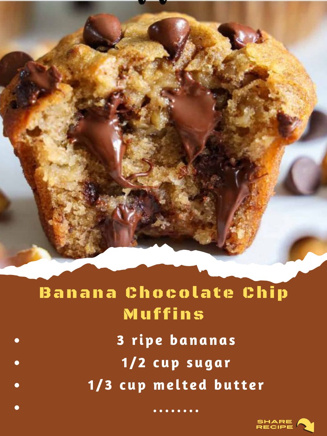 Banana Chocolate Chip Muffins 99easyrecipes