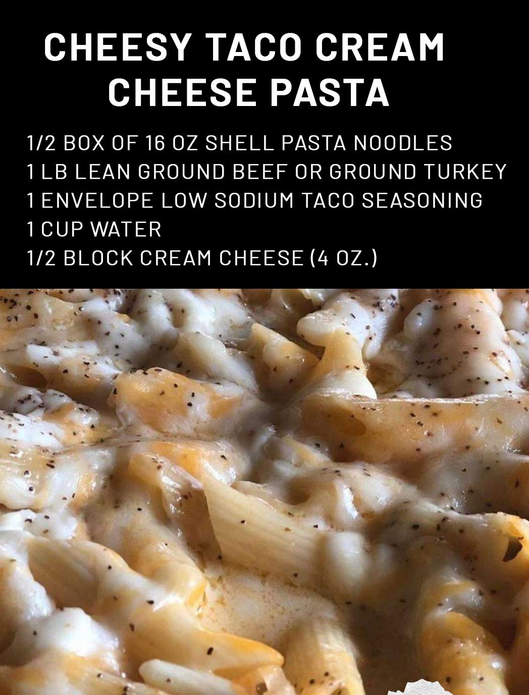 CHEESY TACO CREAM CHEESE PASTA – 99easyrecipes