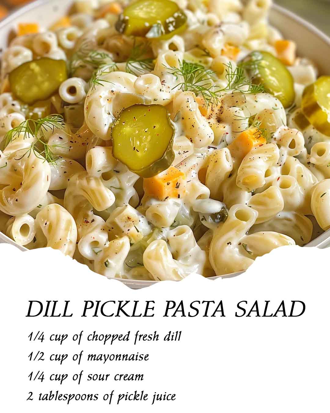 DILL PICKLE PASTA SALAD – 99easyrecipes