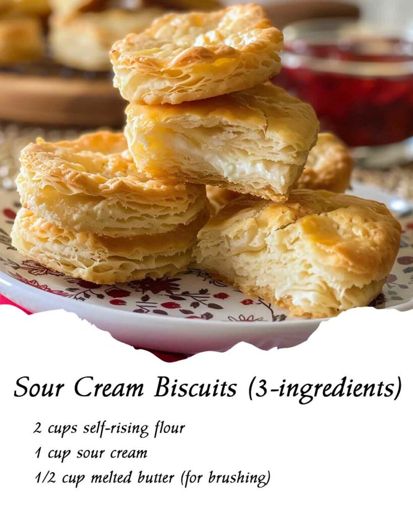 Sour Cream Biscuits (3-ingredients) – 99easyrecipes