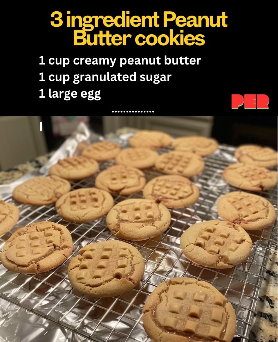 3 ingredient Peanut Butter cookies 99easyrecipes